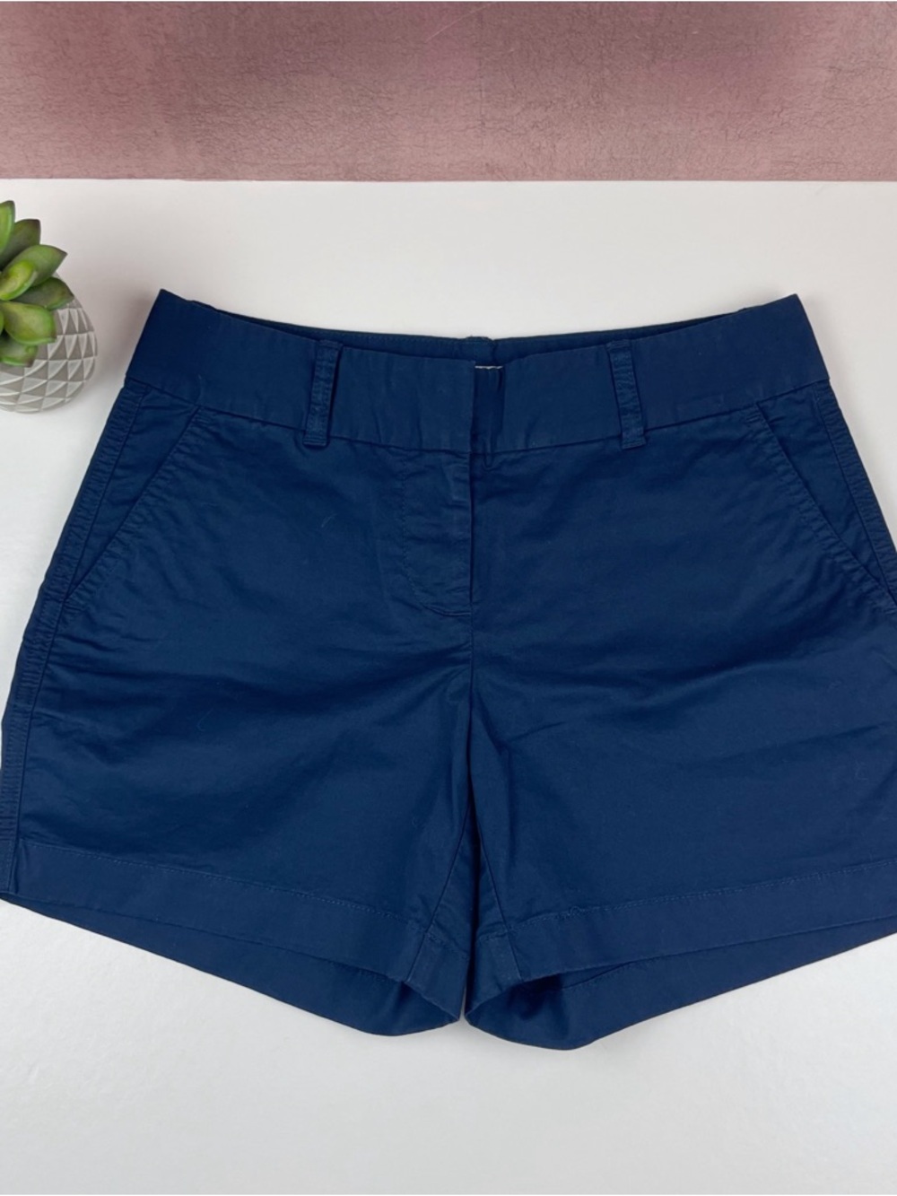 Vineyard Vines Solid Navy Blue Shorts Casual Women Size 0